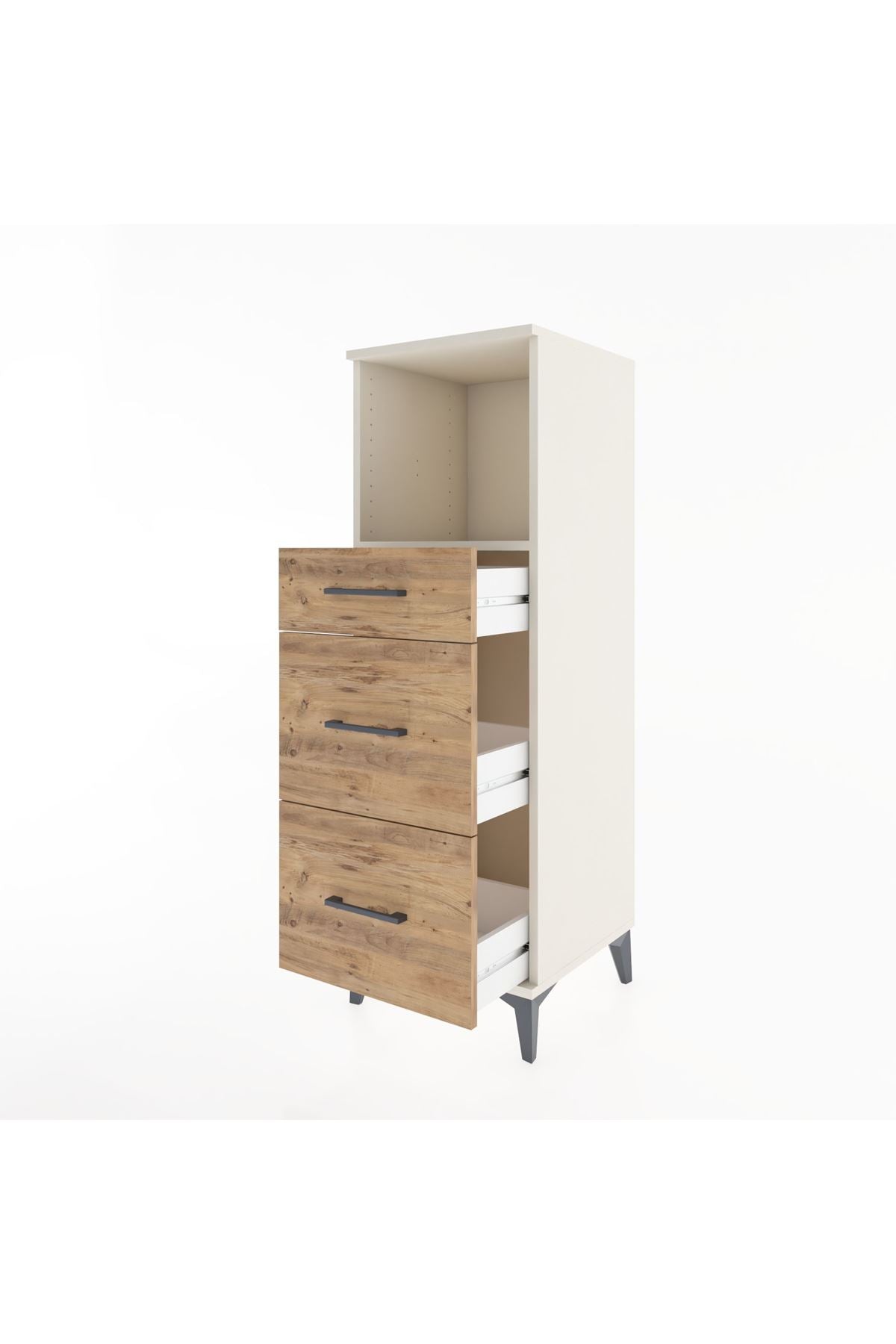 Hyperion Dolap Tek Raflı 3 Çekmeceli 44x44x134 - S49M030V3B