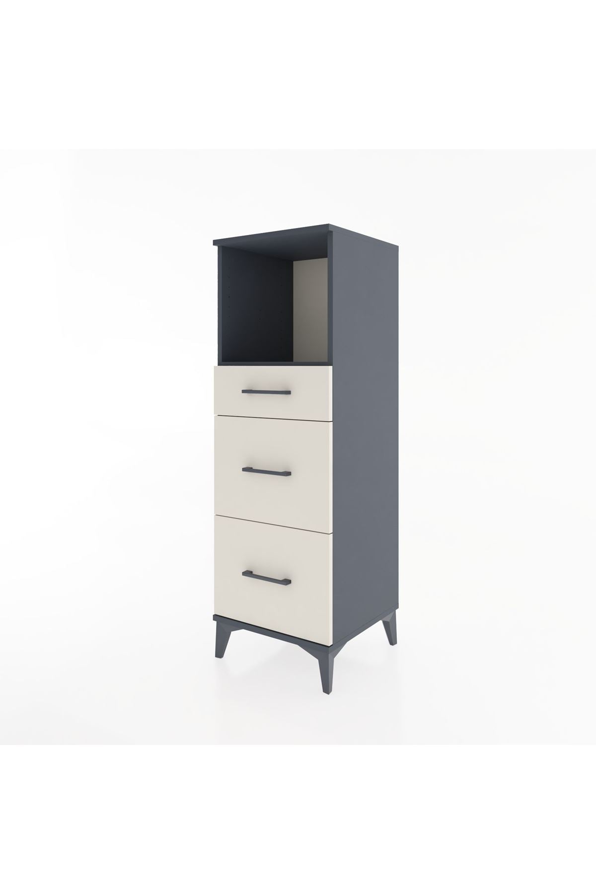Hyperion Dolap Tek Raflı 3 Çekmeceli 44x44x134 - S49M030V4B