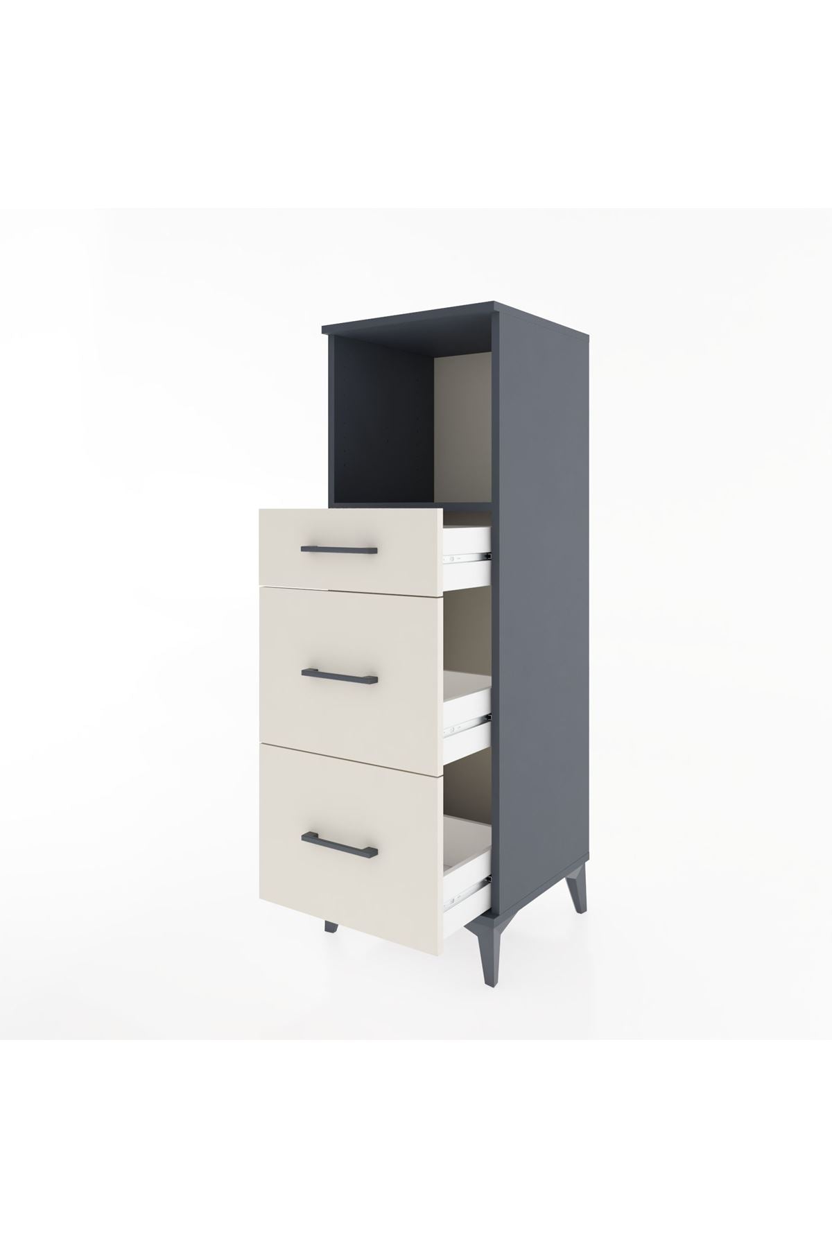 Hyperion Dolap Tek Raflı 3 Çekmeceli 44x44x134 - S49M030V4B