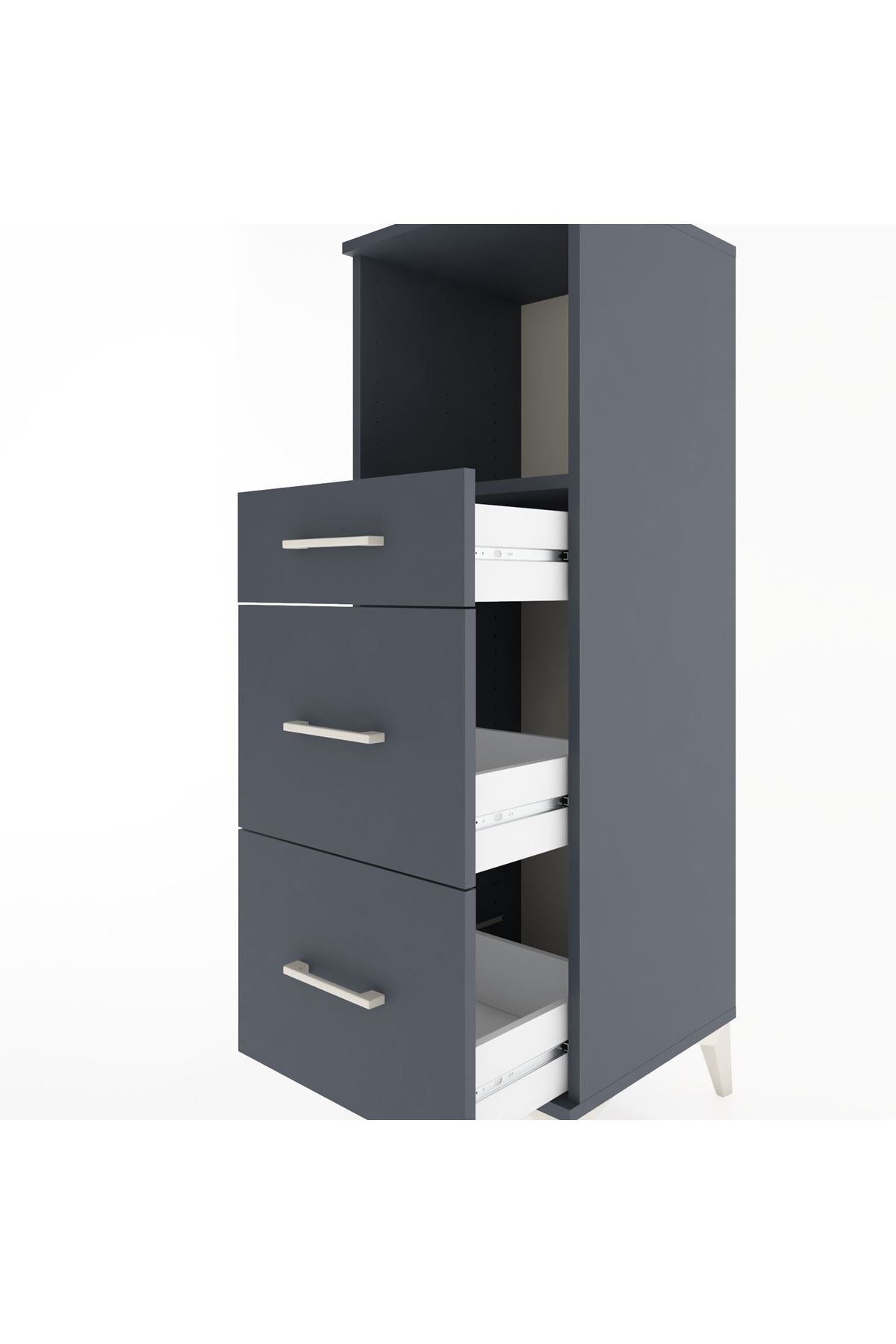 Hyperion Dolap Tek Raflı 3 Çekmeceli 44x44x134 - S49M030V5B
