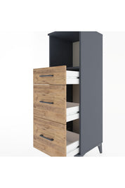 Hyperion Dolap Tek Raflı 3 Çekmeceli 44x44x134 - S49M030V6B