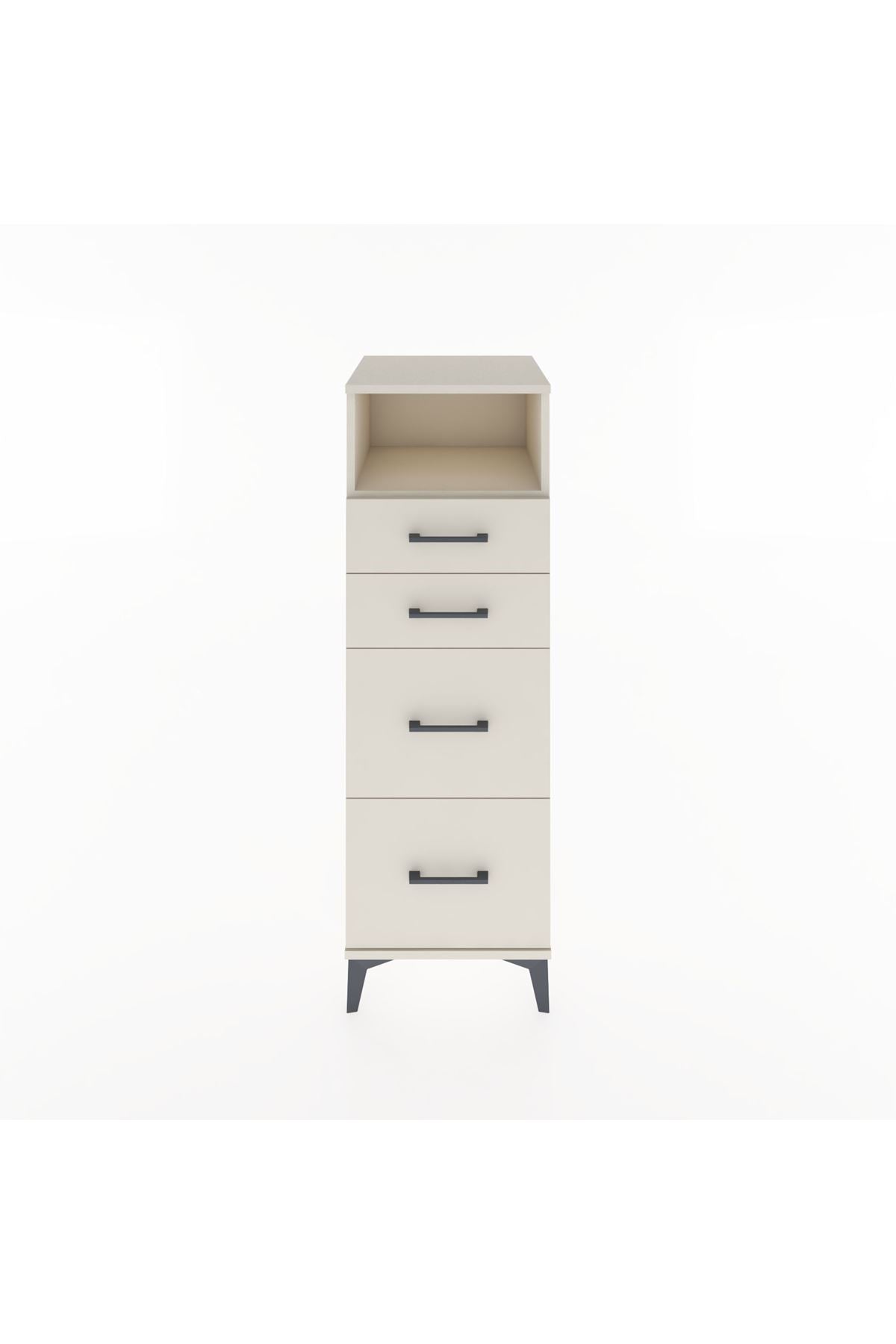 Hyperion Dolap Tek Raflı 4 Çekmeceli 44x44x134 - S49M031V1B