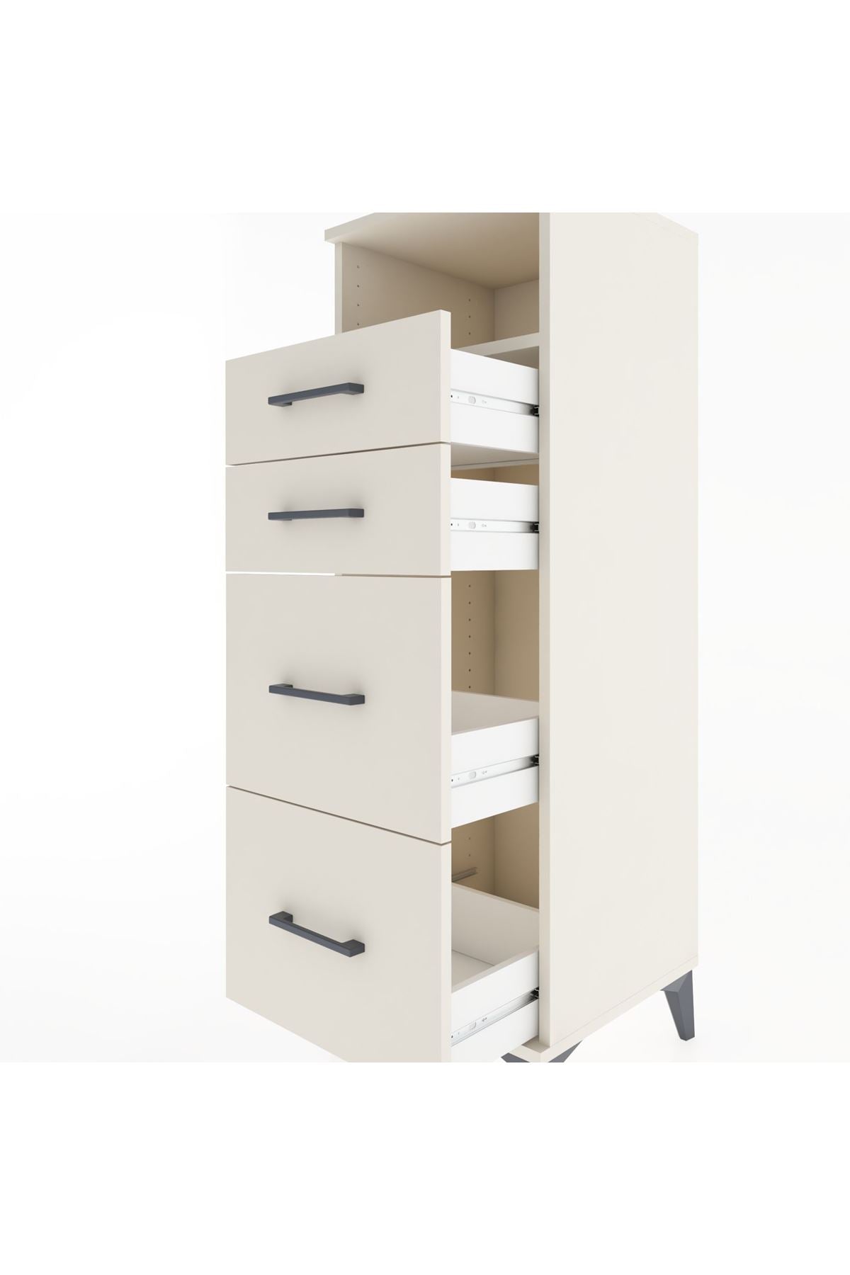 Hyperion Dolap Tek Raflı 4 Çekmeceli 44x44x134 - S49M031V1B
