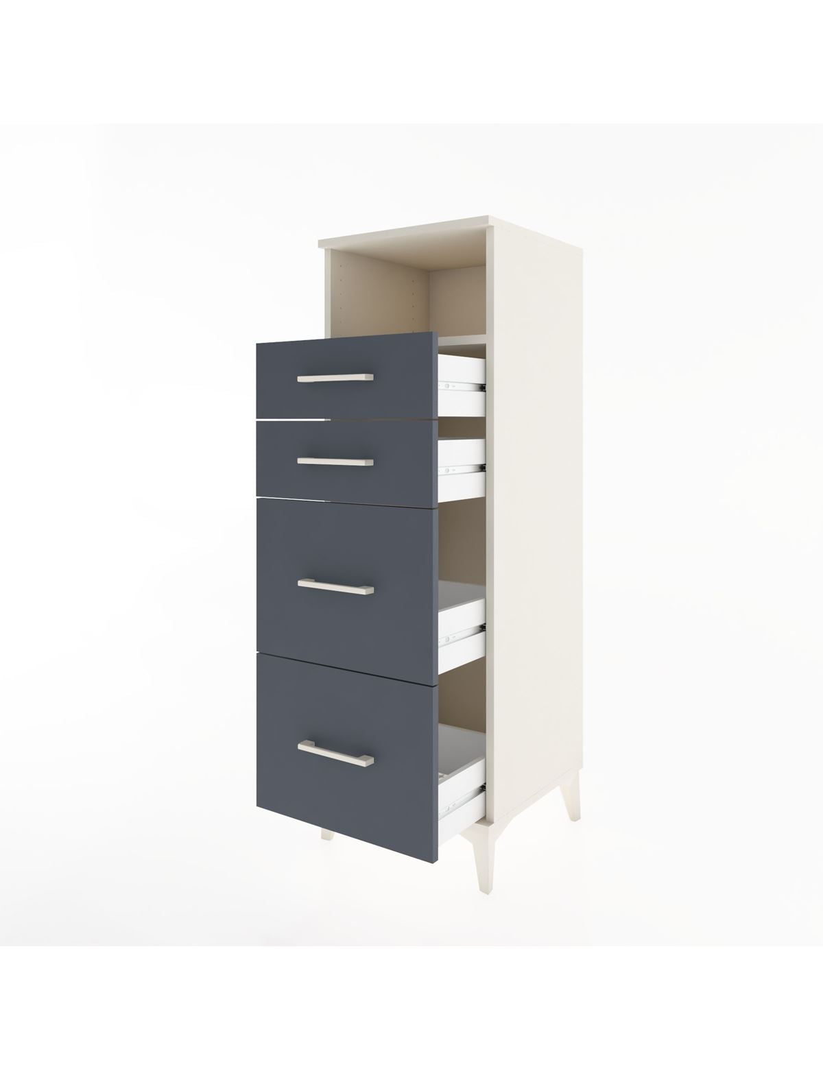 Hyperion Dolap Tek Raflı 4 Çekmeceli 44x44x134 - S49M031V2B