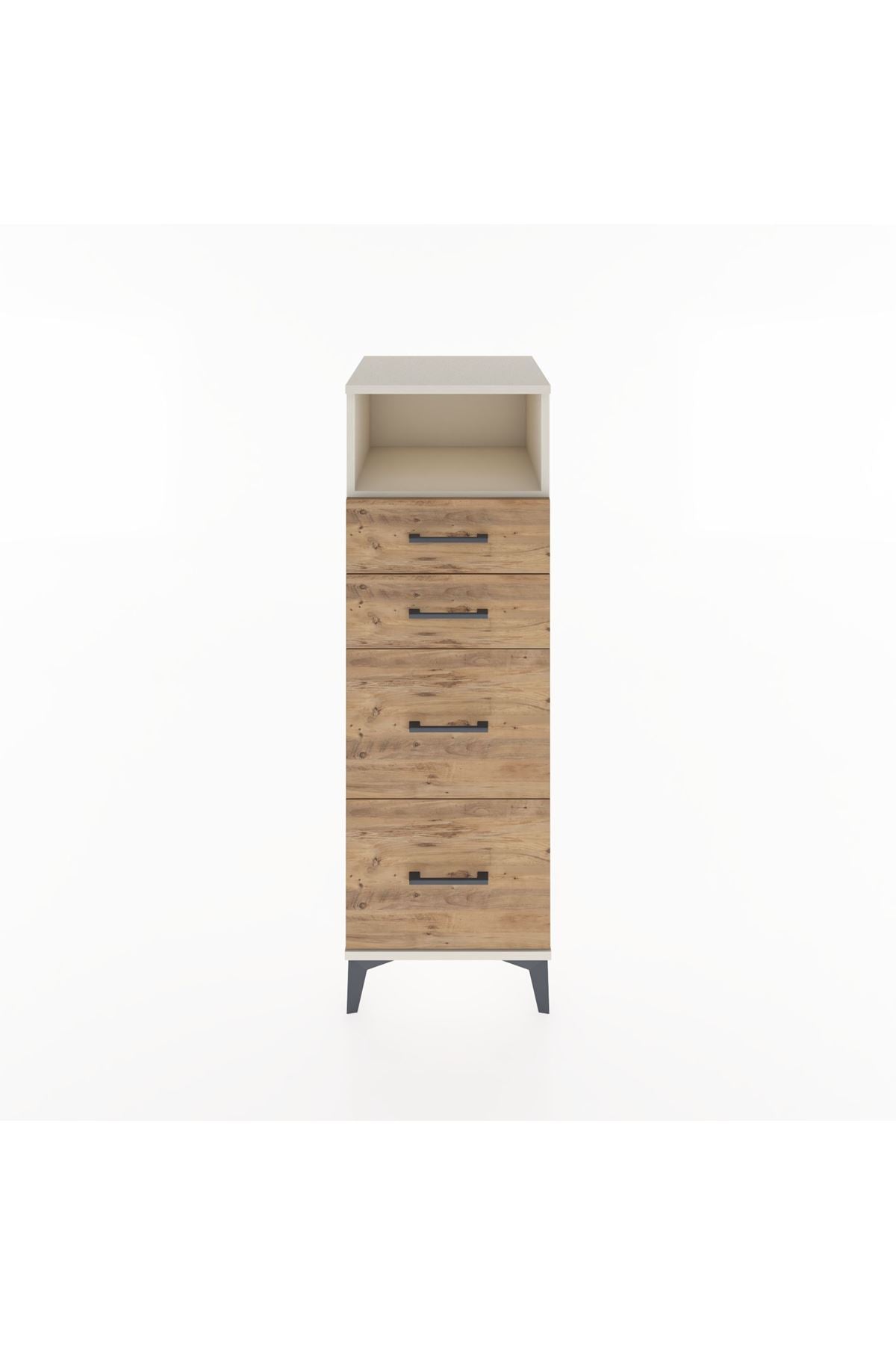 Hyperion Dolap Tek Raflı 4 Çekmeceli 44x44x134 - S49M031V3B