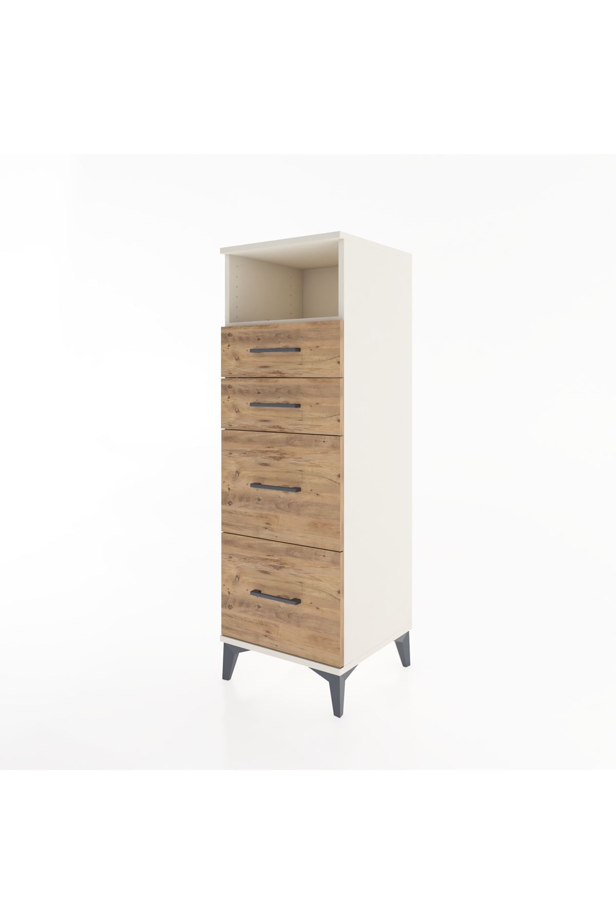 Hyperion Dolap Tek Raflı 4 Çekmeceli 44x44x134 - S49M031V3B