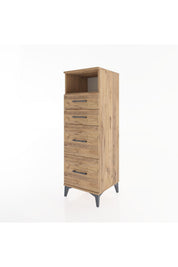Hyperion Dolap Tek Raflı 4 Çekmeceli 44x44x134 - S49M031V9B
