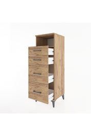 Hyperion Dolap Tek Raflı 4 Çekmeceli 44x44x134 - S49M031V9B