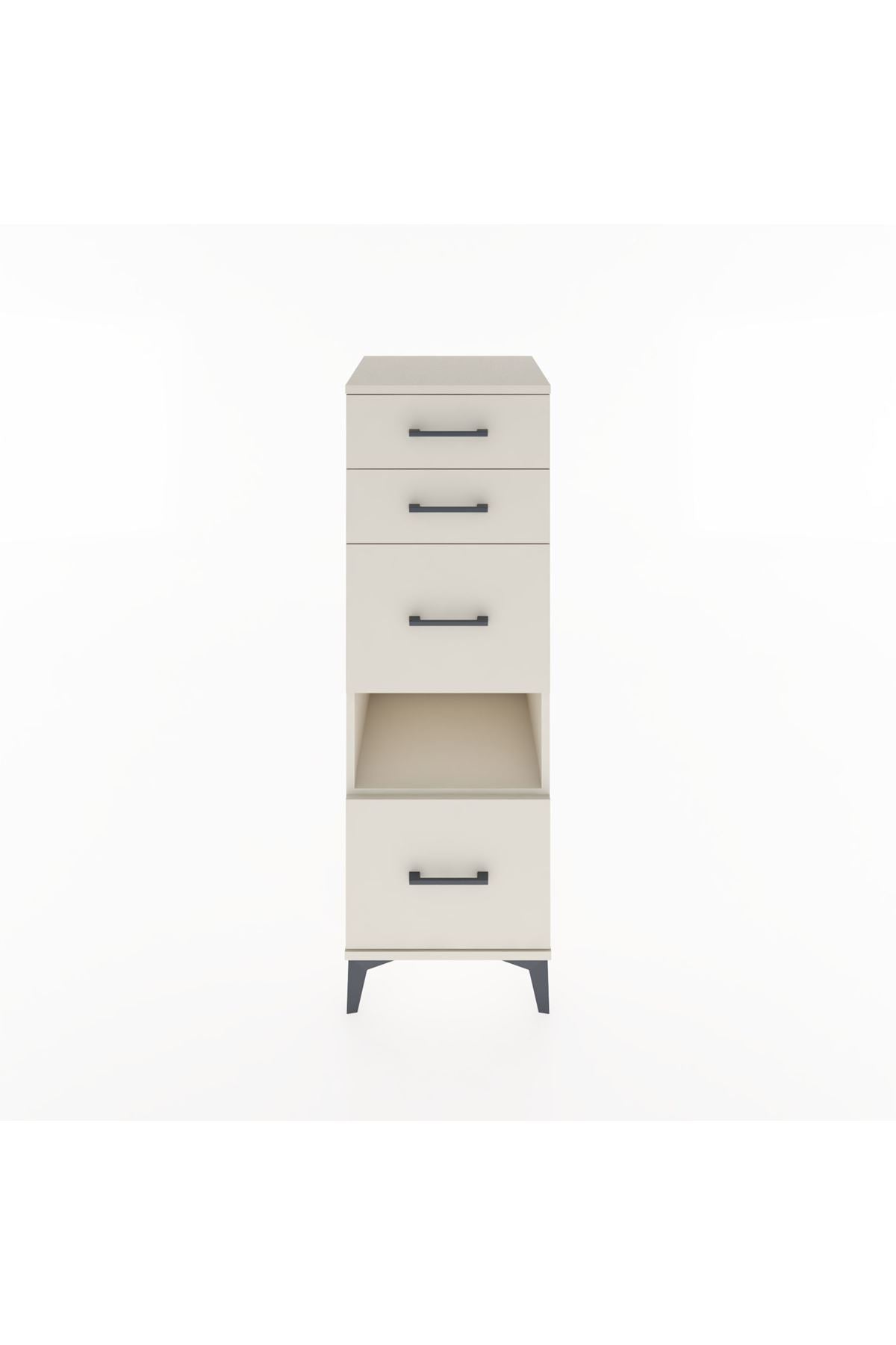 Hyperion Dolap Tek Raflı 4 Çekmeceli 44x44x134 - S49M032V1B