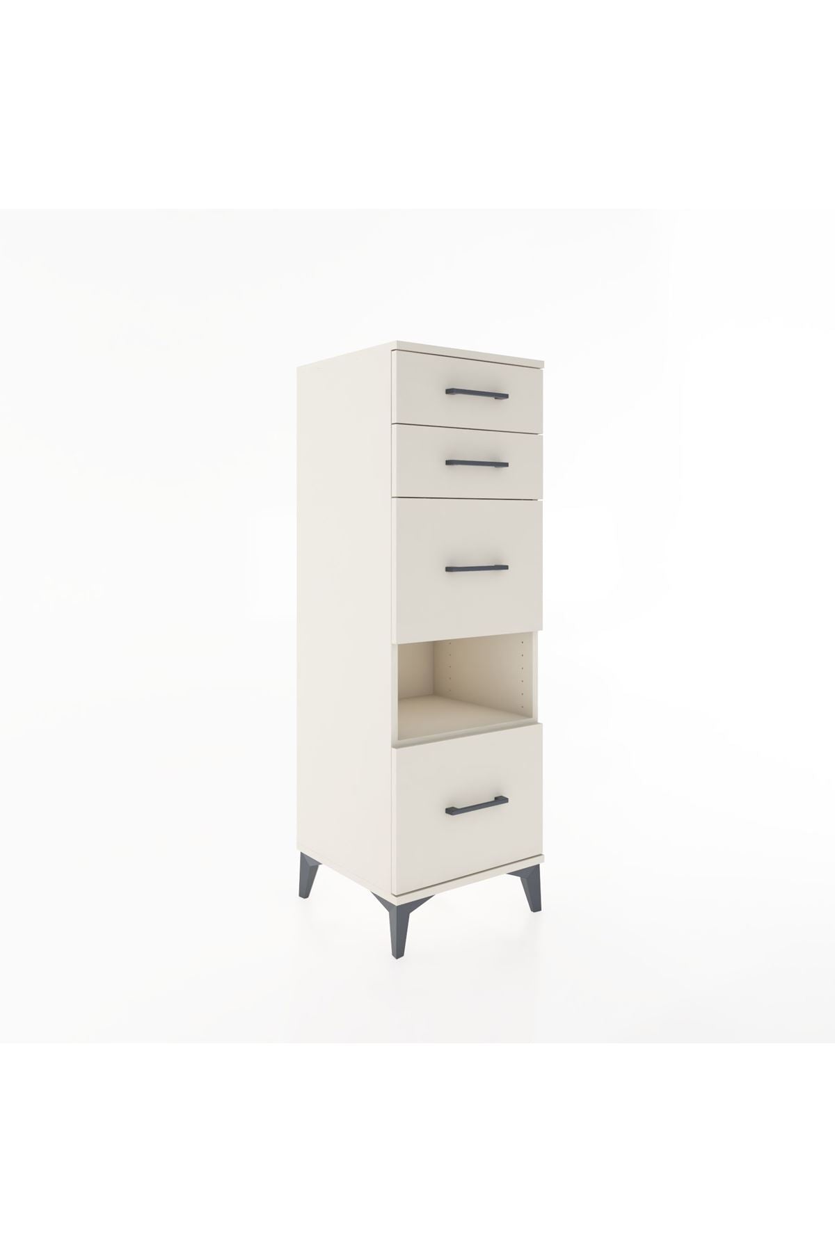 Hyperion Dolap Tek Raflı 4 Çekmeceli 44x44x134 - S49M032V1B