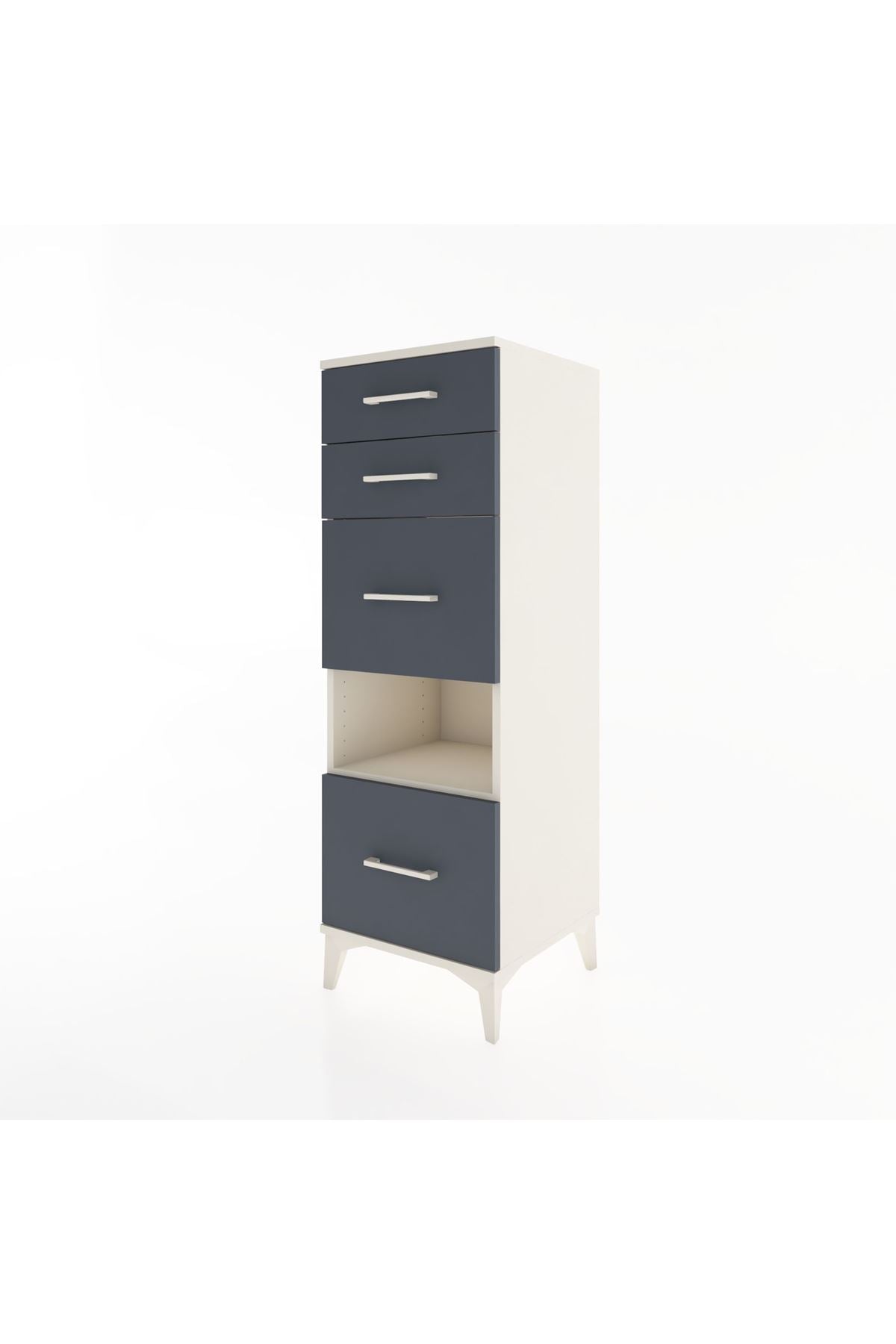 Hyperion Dolap Tek Raflı 4 Çekmeceli 44x44x134 - S49M032V2B