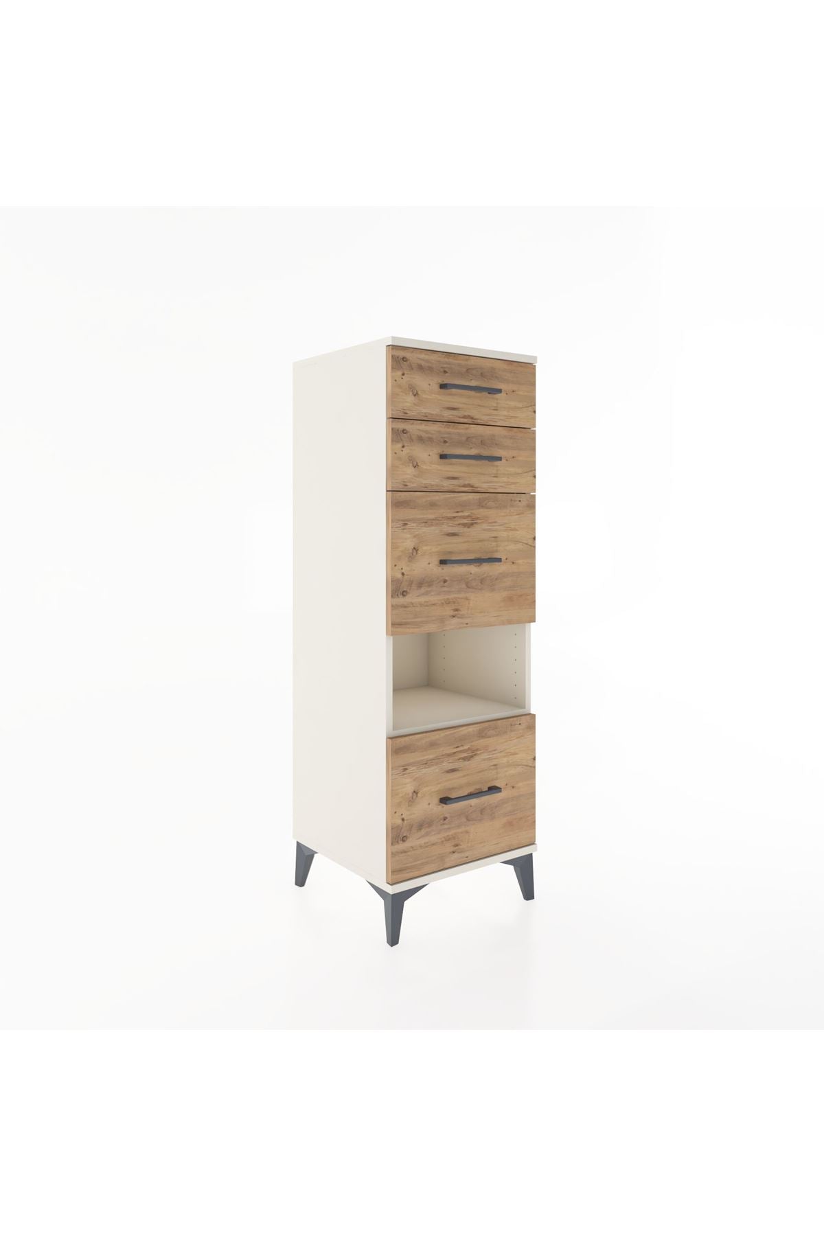 Hyperion Dolap Tek Raflı 4 Çekmeceli 44x44x134 - S49M032V3B