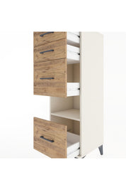 Hyperion Dolap Tek Raflı 4 Çekmeceli 44x44x134 - S49M032V3B