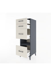Hyperion Dolap Tek Raflı 4 Çekmeceli 44x44x134 - S49M032V4B