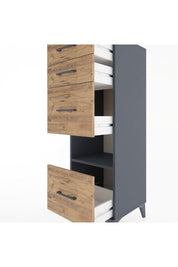 Hyperion Dolap Tek Raflı 4 Çekmeceli 44x44x134 - S49M032V6B