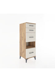 Hyperion Dolap Tek Raflı 4 Çekmeceli 44x44x134 - S49M032V7B