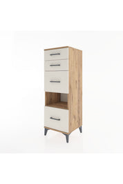 Hyperion Dolap Tek Raflı 4 Çekmeceli 44x44x134 - S49M032V7B