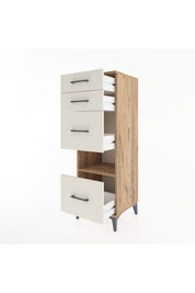 Hyperion Dolap Tek Raflı 4 Çekmeceli 44x44x134 - S49M032V7B