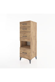 Hyperion Dolap Tek Raflı 4 Çekmeceli 44x44x134 - S49M032V9B