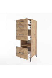Hyperion Dolap Tek Raflı 4 Çekmeceli 44x44x134 - S49M032V9B