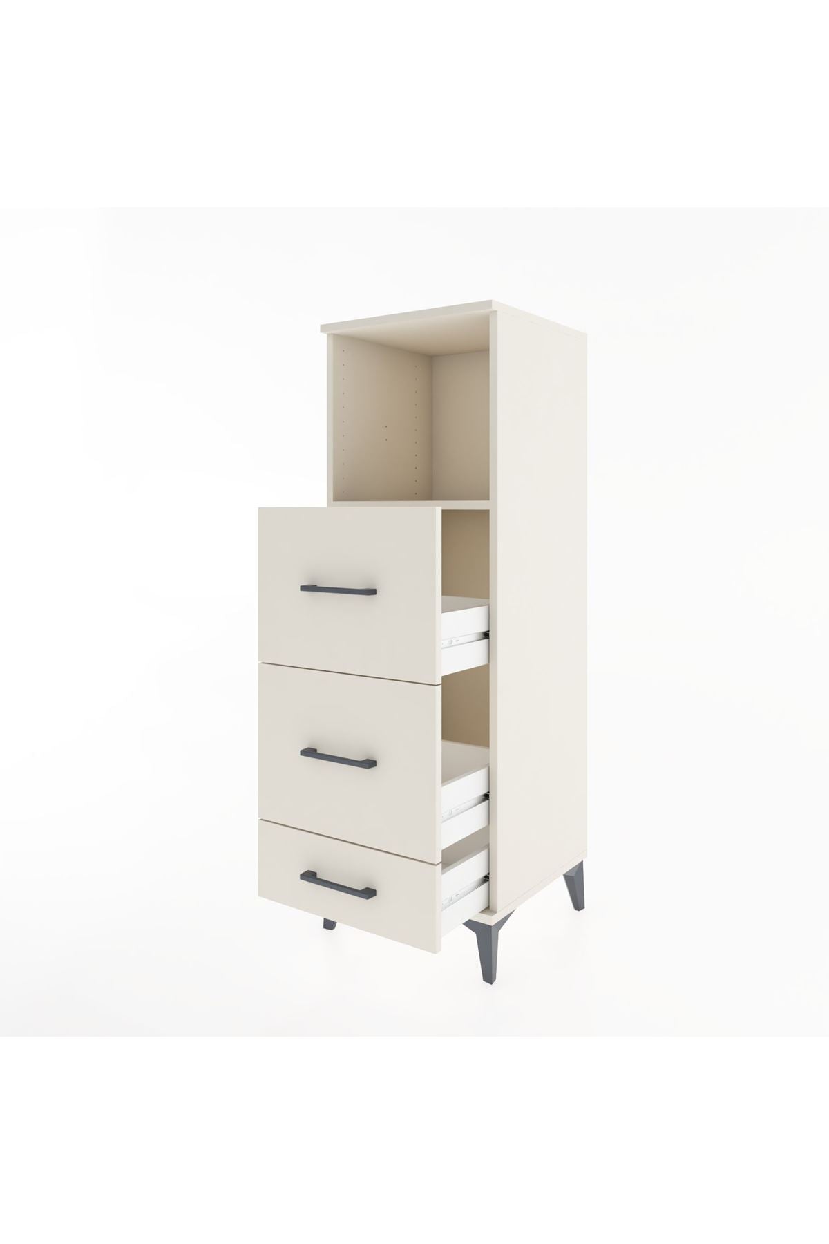 Hyperion Dolap Tek Raflı 3 Çekmeceli 44x44x134 - S49M035V1B