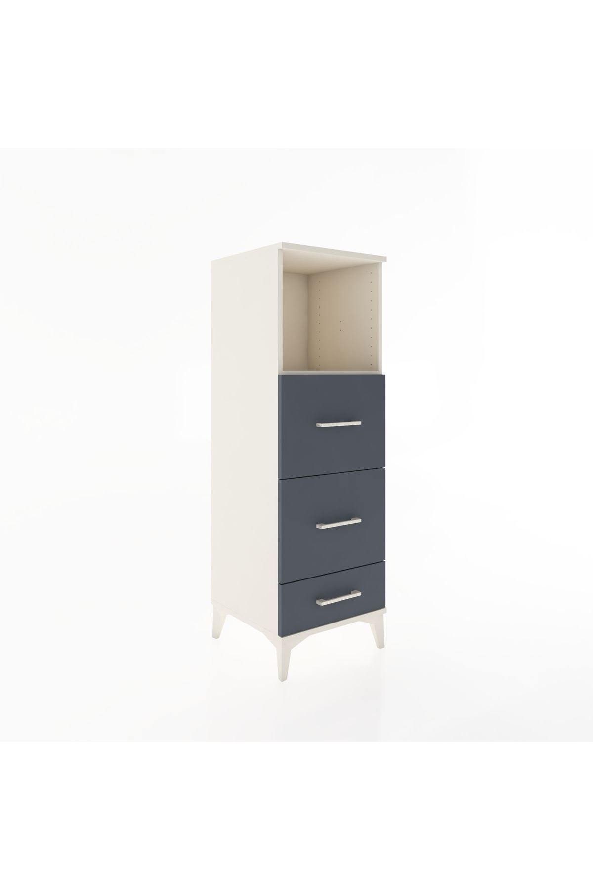 Hyperion Dolap Tek Raflı 3 Çekmeceli 44x44x134 - S49M035V2B