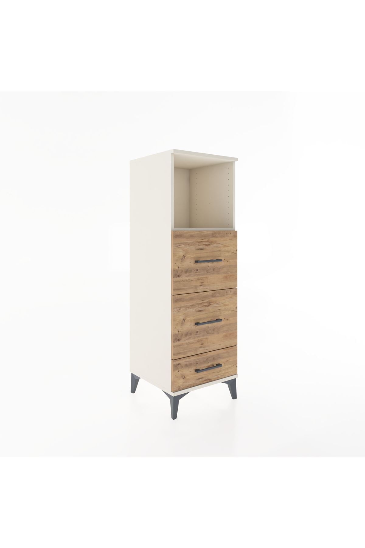 Hyperion Dolap Tek Raflı 3 Çekmeceli 44x44x134 - S49M035V3B