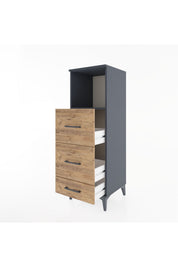Hyperion Dolap Tek Raflı 3 Çekmeceli 44x44x134 - S49M035V6B