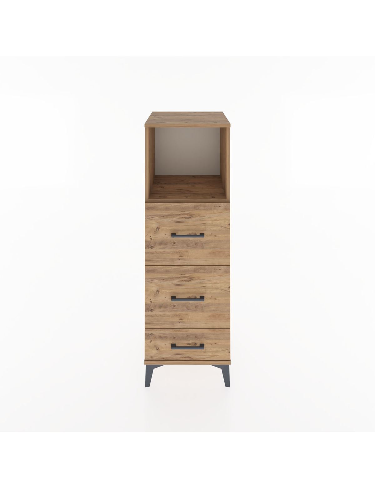 Hyperion Dolap Tek Raflı 3 Çekmeceli 44x44x134 - S49M035V9B