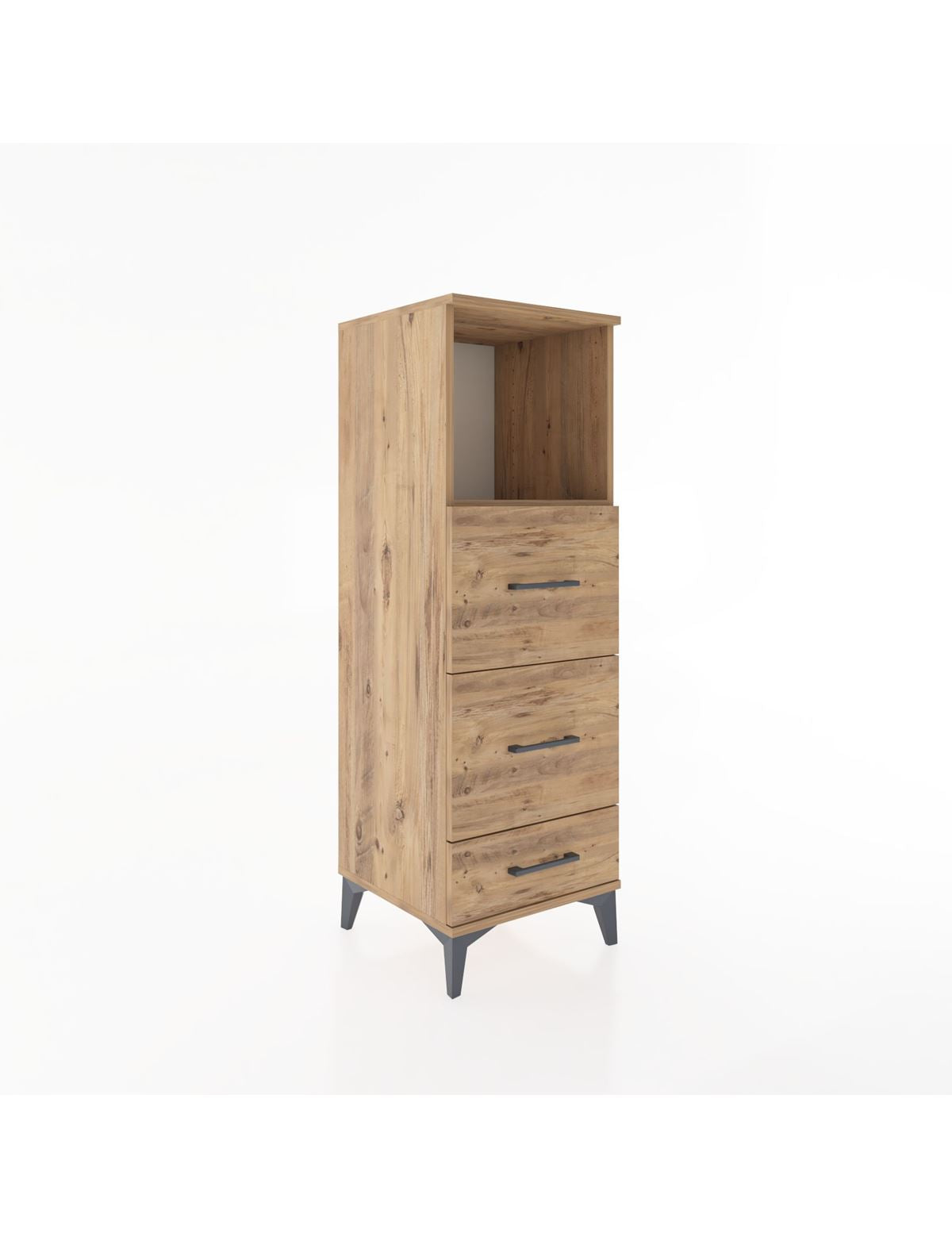 Hyperion Dolap Tek Raflı 3 Çekmeceli 44x44x134 - S49M035V9B