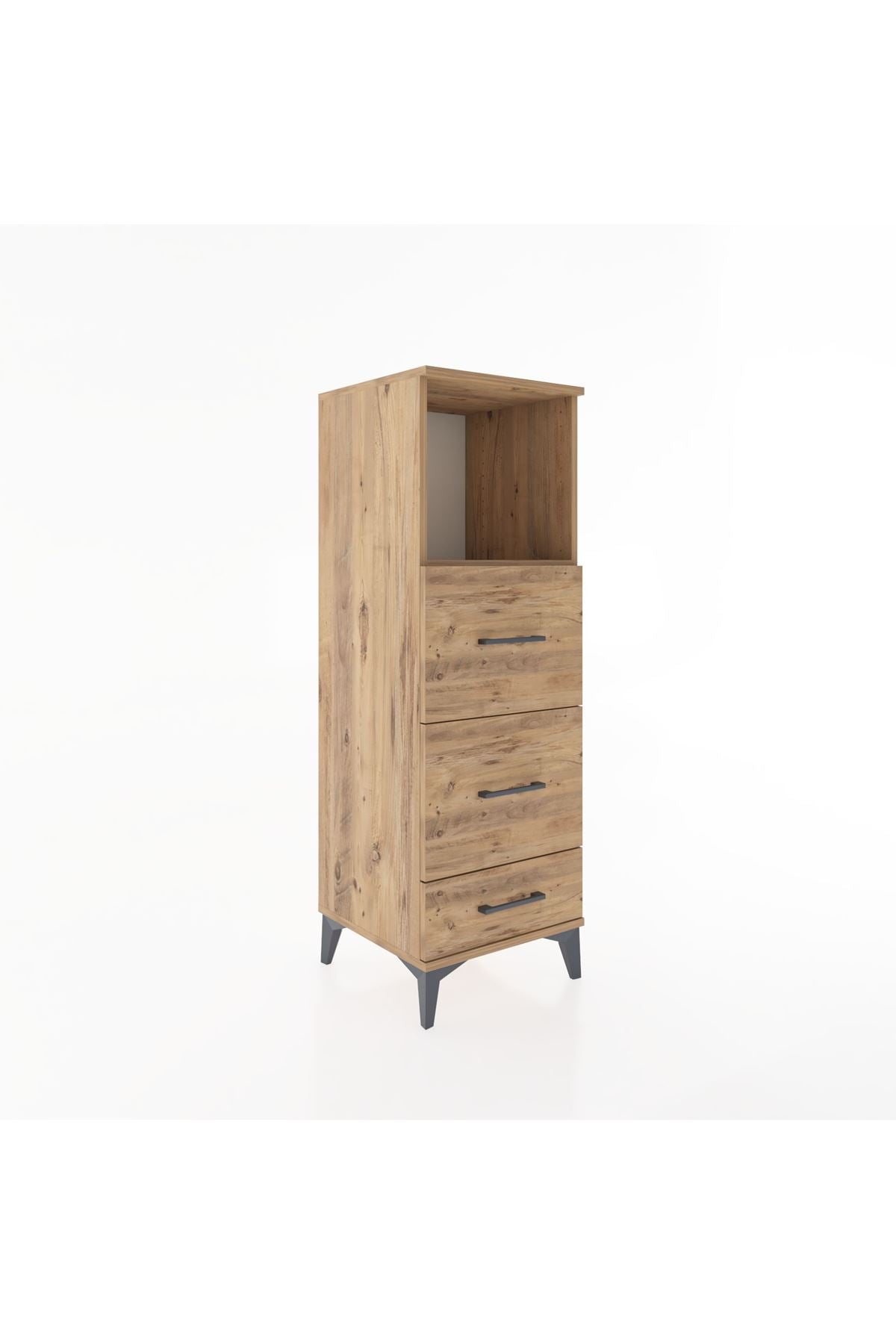 Hyperion Dolap Tek Raflı 3 Çekmeceli 44x44x134 - S49M035V9B