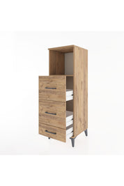 Hyperion Dolap Tek Raflı 3 Çekmeceli 44x44x134 - S49M035V9B