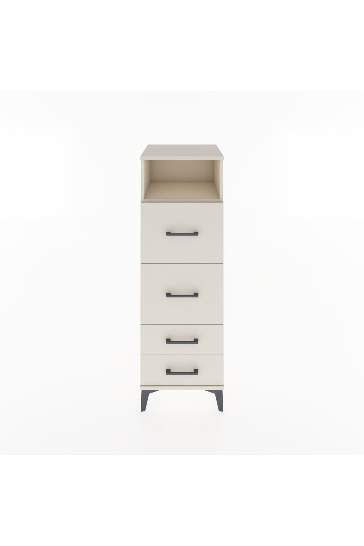 Hyperion Dolap Tek Raflı 4 Çekmeceli 44x44x134 - S49M036V1B