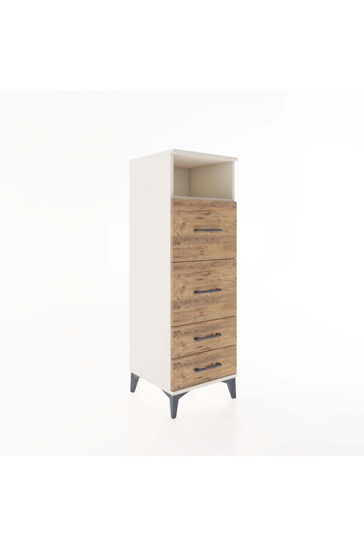 Hyperion Dolap Tek Raflı 4 Çekmeceli 44x44x134 - S49M036V3B