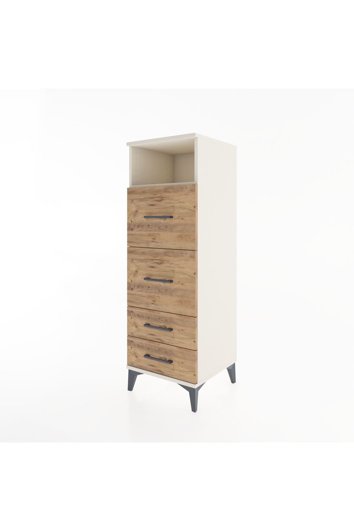 Hyperion Dolap Tek Raflı 4 Çekmeceli 44x44x134 - S49M036V3B