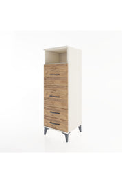Hyperion Dolap Tek Raflı 4 Çekmeceli 44x44x134 - S49M036V3B
