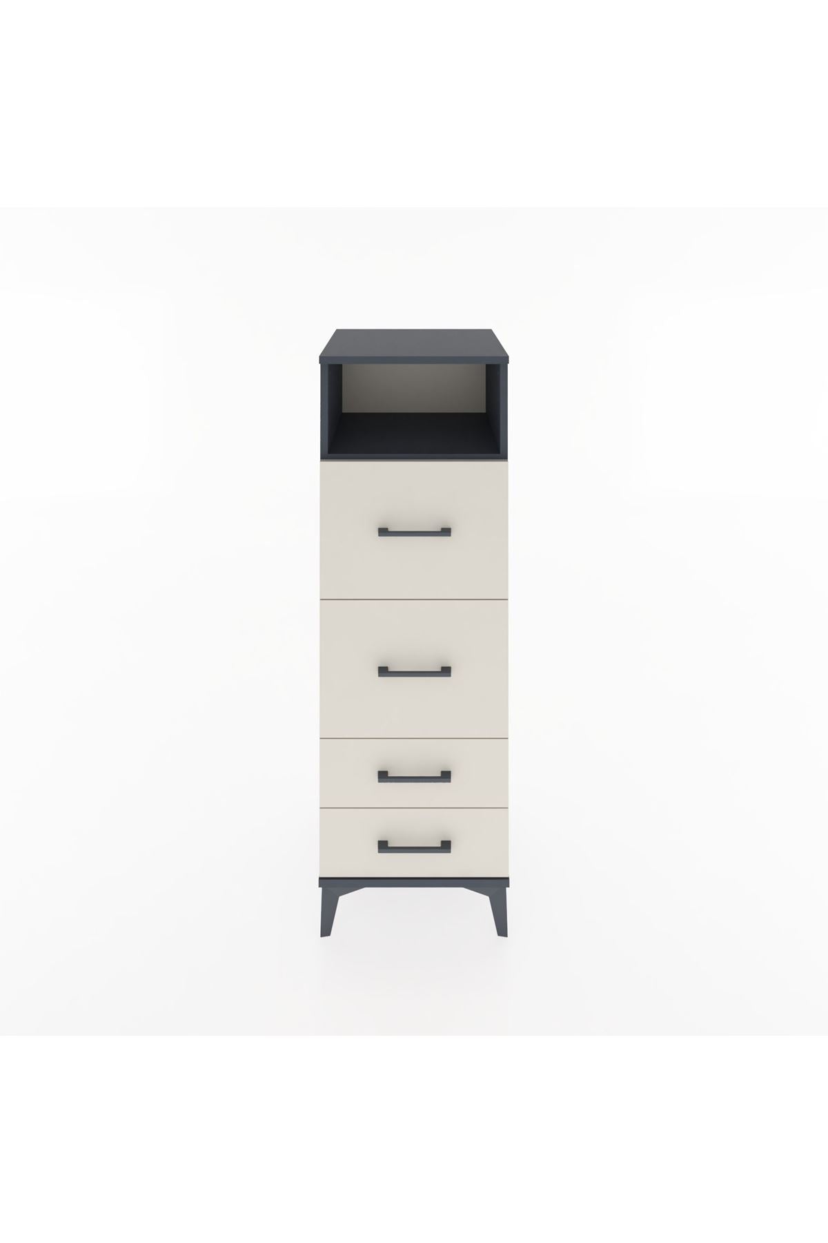 Hyperion Dolap Tek Raflı 4 Çekmeceli 44x44x134 - S49M036V4B