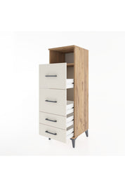 Hyperion Dolap Tek Raflı 4 Çekmeceli 44x44x134 - S49M036V7B