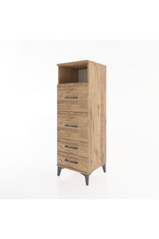 Hyperion Dolap Tek Raflı 4 Çekmeceli 44x44x134 - S49M036V9B