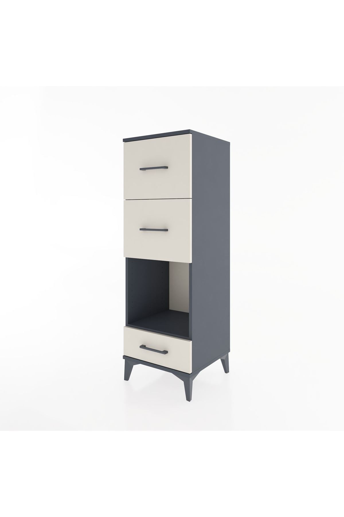 Hyperion Dolap Tek Raflı 3 Çekmeceli 44x44x134 - S49M038V4B