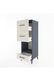Hyperion Dolap Tek Raflı 3 Çekmeceli 44x44x134 - S49M038V4B