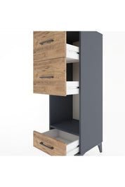 Hyperion Dolap Tek Raflı 3 Çekmeceli 44x44x134 - S49M038V6B