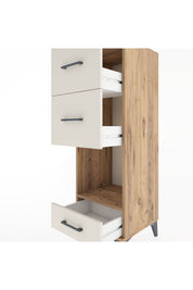 Hyperion Dolap Tek Raflı 3 Çekmeceli 44x44x134 - S49M038V7B