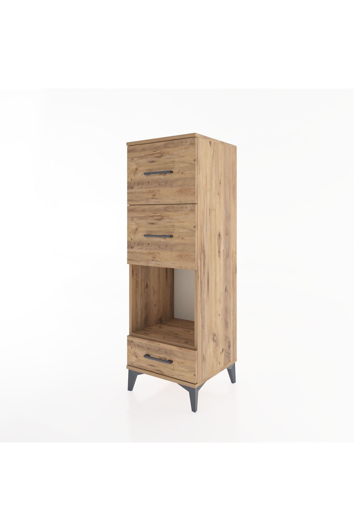 Hyperion Dolap Tek Raflı 3 Çekmeceli 44x44x134 - S49M038V9B