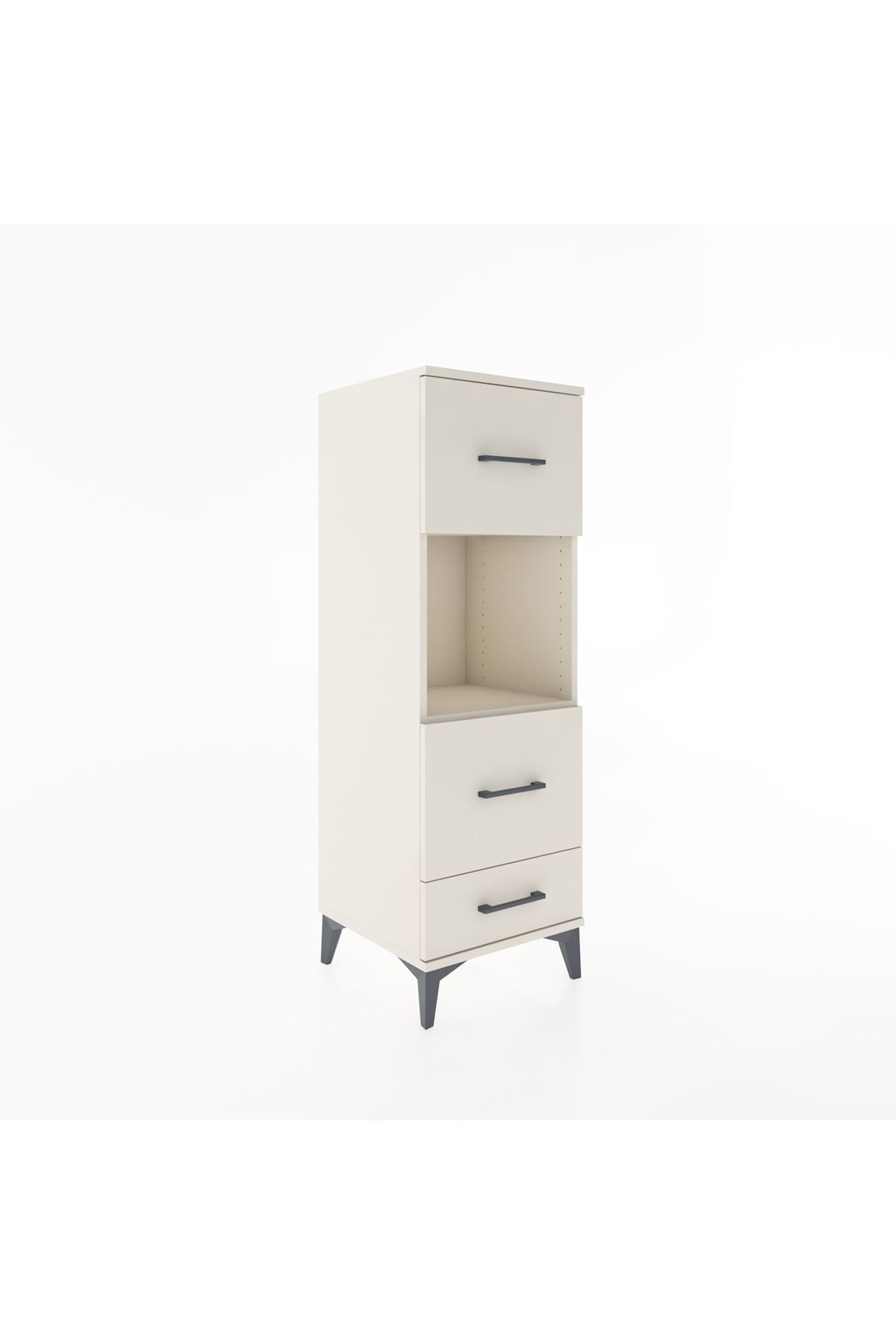 Hyperion Dolap Tek Raflı 3 Çekmeceli 44x44x134 - S49M039V1B