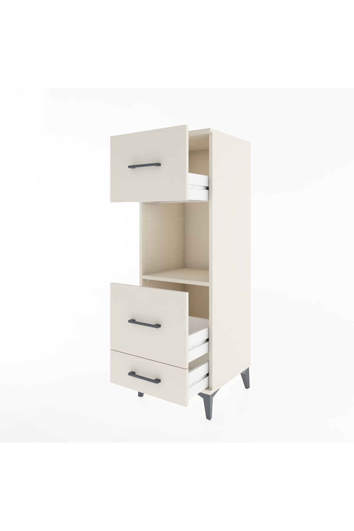 Hyperion Dolap Tek Raflı 3 Çekmeceli 44x44x134 - S49M039V1B