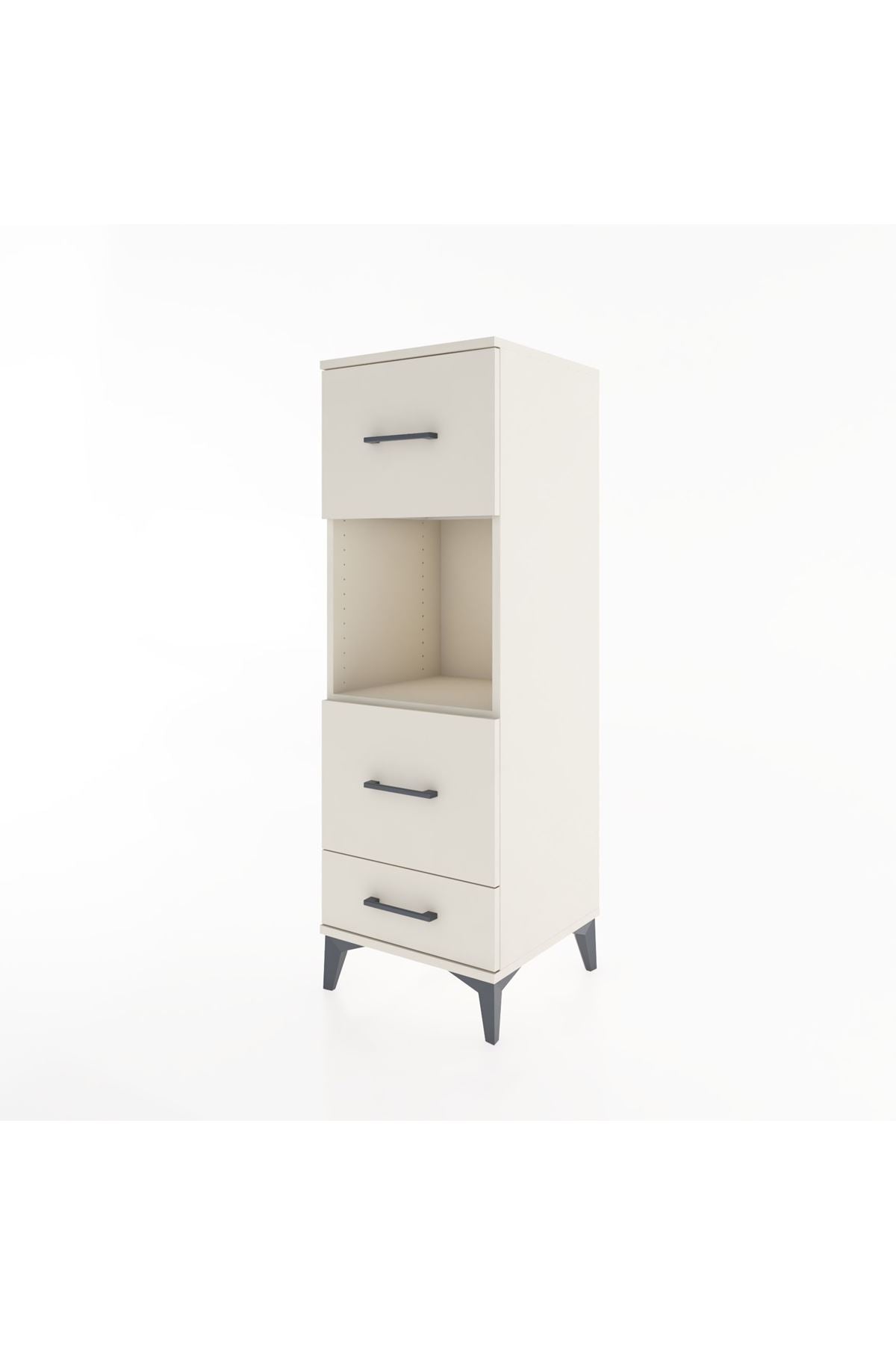 Hyperion Dolap Tek Raflı 3 Çekmeceli 44x44x134 - S49M039V1B