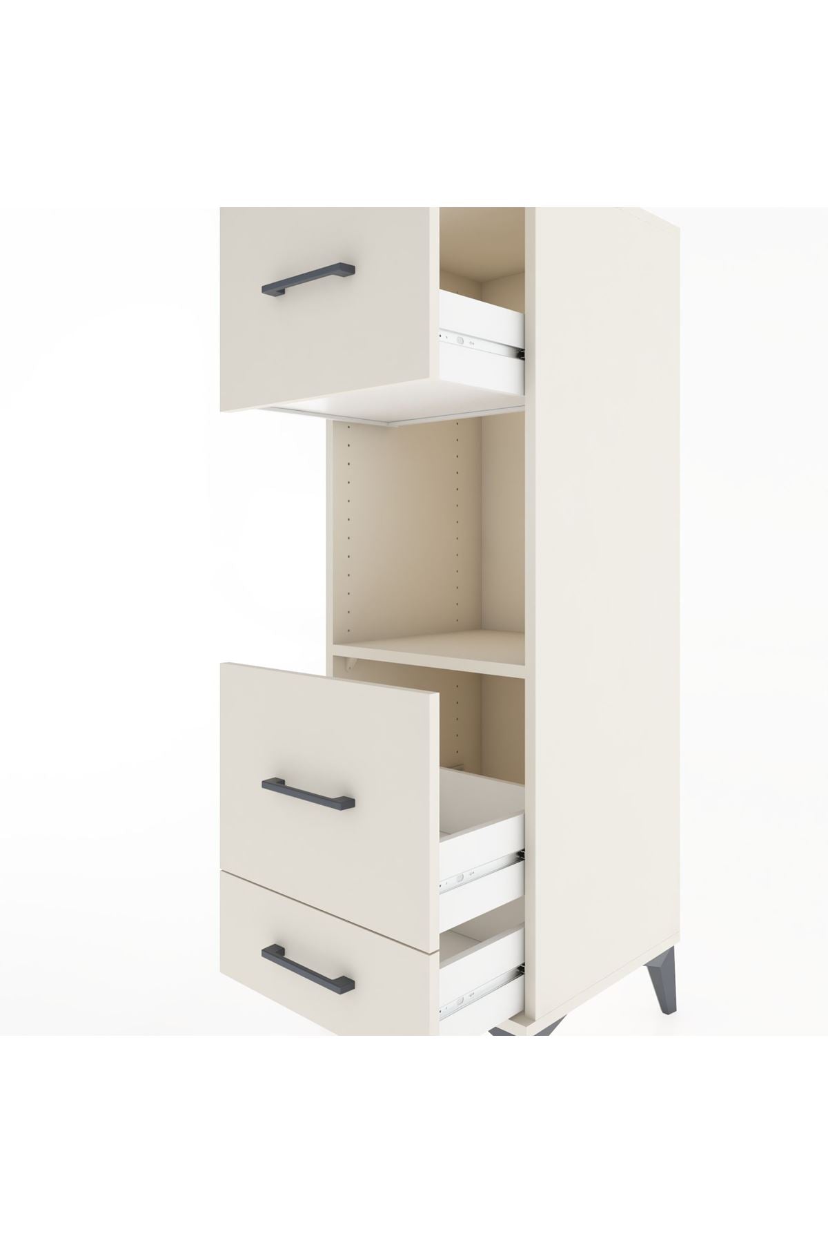 Hyperion Dolap Tek Raflı 3 Çekmeceli 44x44x134 - S49M039V1B
