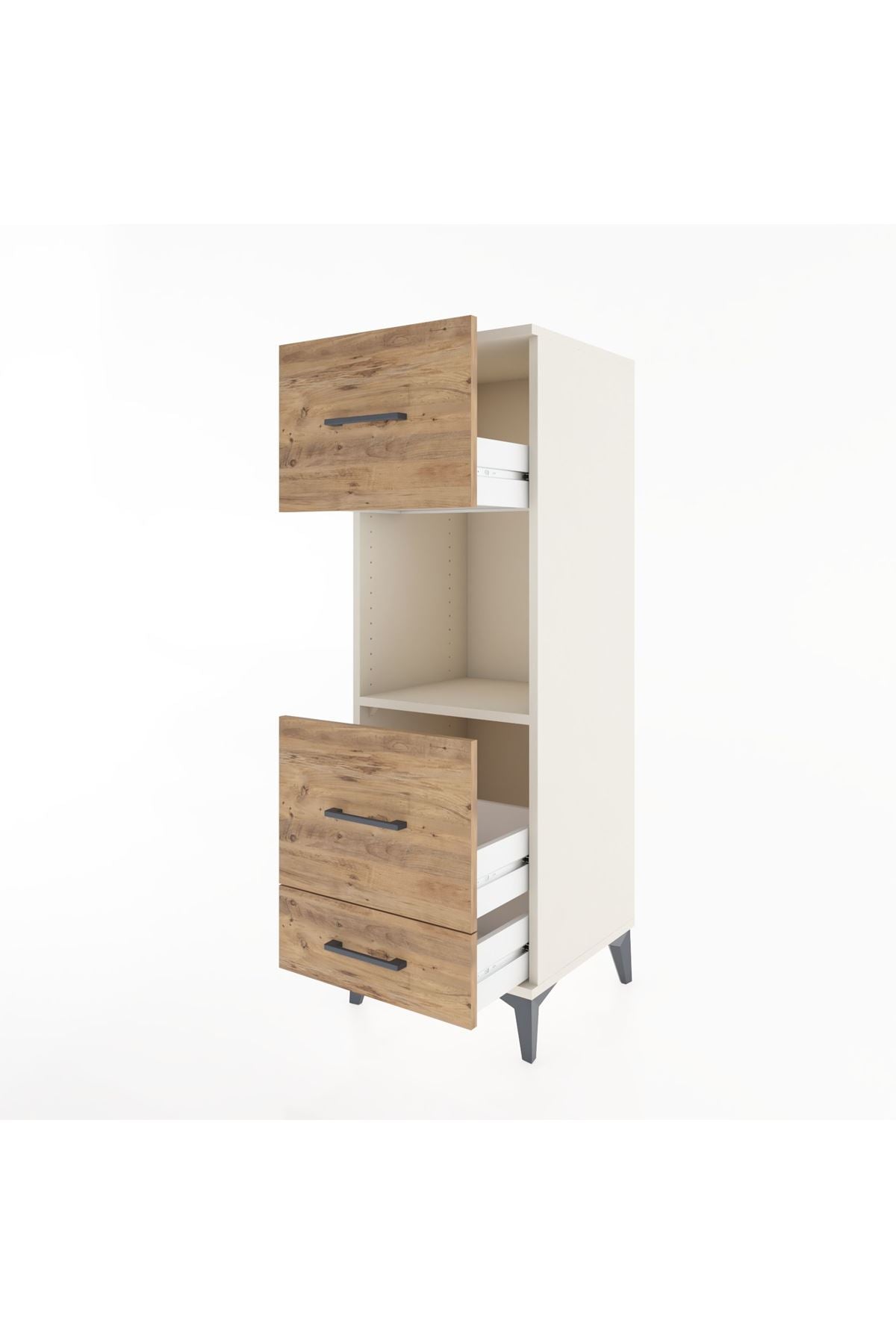 Hyperion Dolap Tek Raflı 3 Çekmeceli 44x44x134 - S49M039V3B