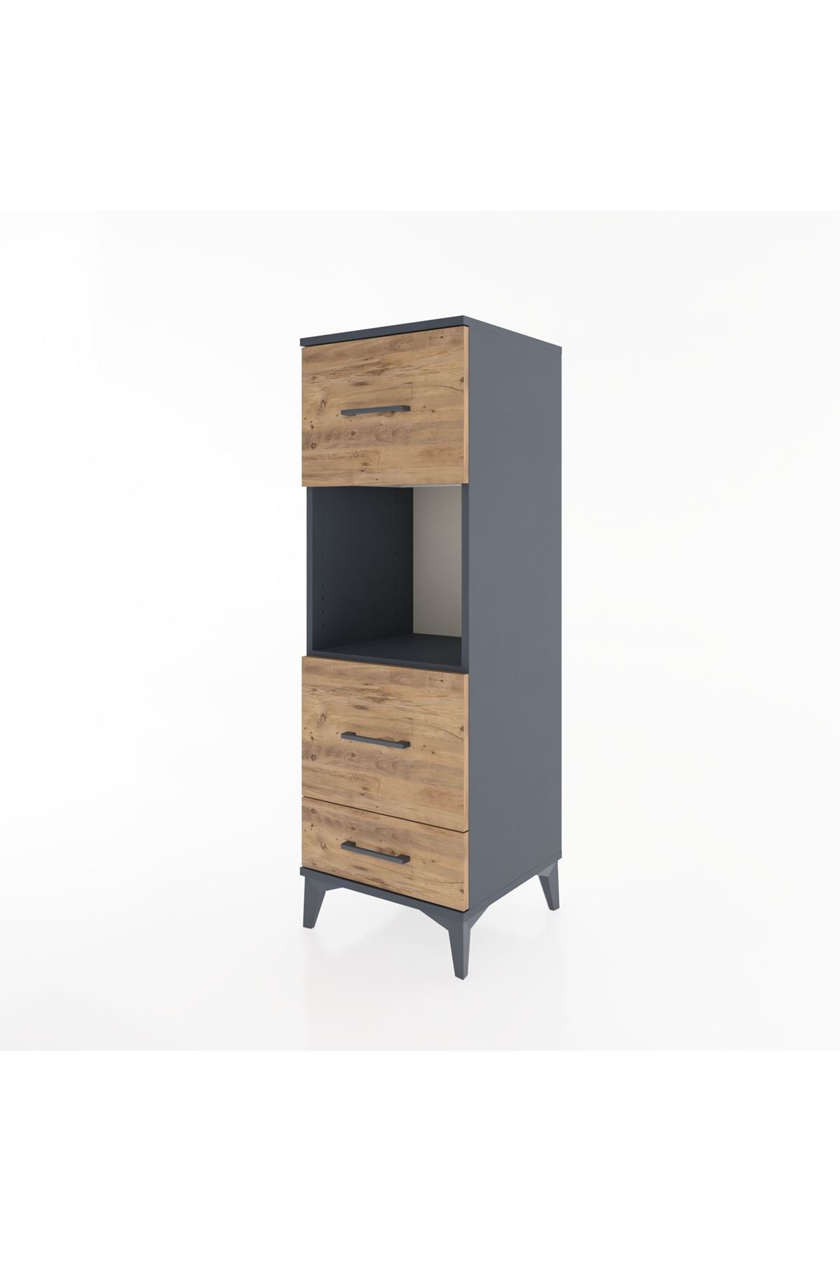Hyperion Dolap Tek Raflı 3 Çekmeceli 44x44x134 - S49M039V6B